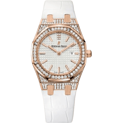 Royal Oak 33 Quartz Pink Gold / Diamond / Silver / Strap
