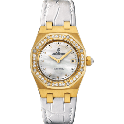 Royal Oak Selfwinding 77321 Yellow Gold / Diamond / MOP / Alligator