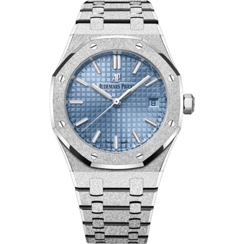 Royal Oak Selfwinding 34 Frosted White Gold / Blue