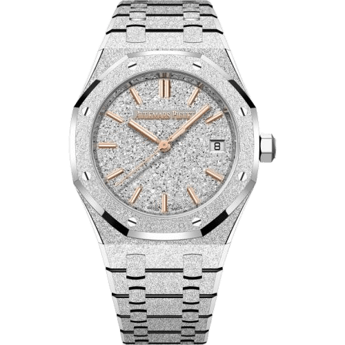 Royal Oak Selfwinding 34 Frosted White Gold / Crystal Sand