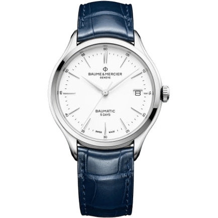 Clifton Baumatic Stainless Steel / White / Alligator