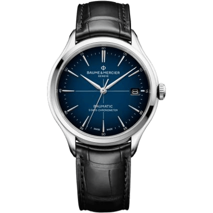 Clifton Baumatic Stainless Steel / Blue / Strap / COSC