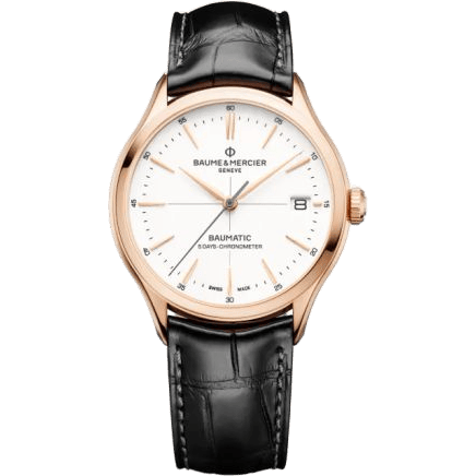 Clifton Baumatic Red Gold / White / Strap / COSC