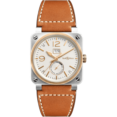 BR 03 90 Steel & Rose Gold