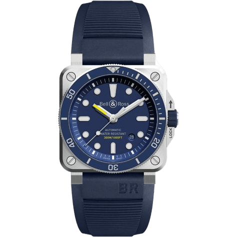 BR 03-92 Diver Stainless Steel / Blue