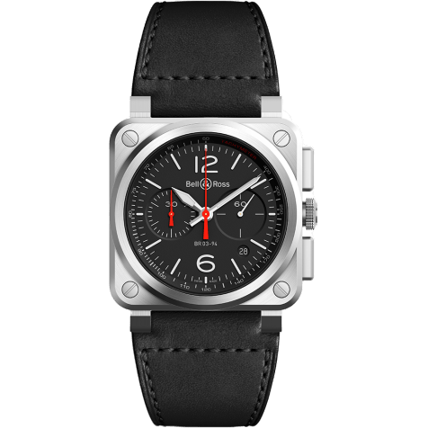 BR 03 94 Black Steel Chronograph