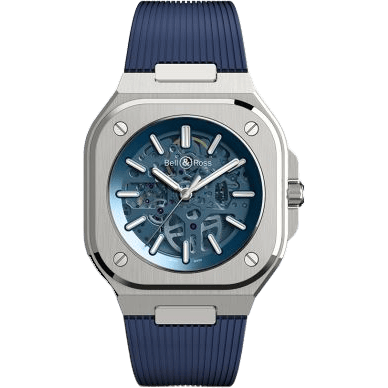 BR 05 Stainless Steel / Skeleton Blue / Strap