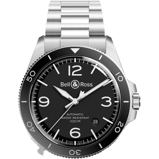 BR V2-92 Stainless Steel / Black / Bracelet