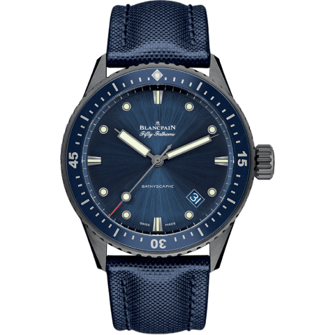 Fifty Fathoms Bathyscaphe Ceramic / Blue / Canvas