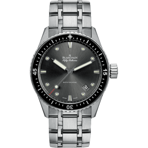 Fifty Fathoms Bathyscaphe Stainless Steel / Grey / Bracelet