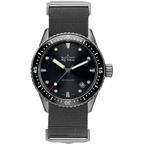 Fifty Fathoms Bathyscaphe Titanium / Black / Grey Nato
