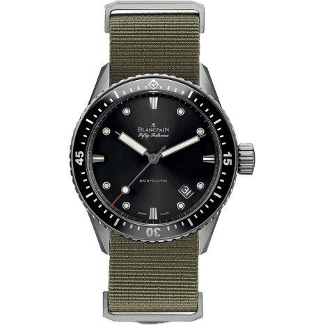 Fifty Fathoms Bathyscaphe Titanium / Black / Sand Nato