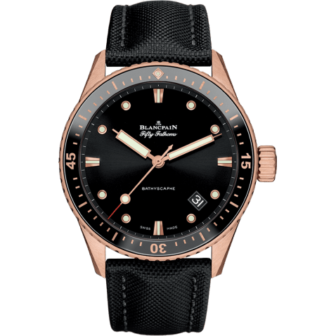 Fifty Fathoms Bathyscaphe Sedna Gold / Black / Black Canvas