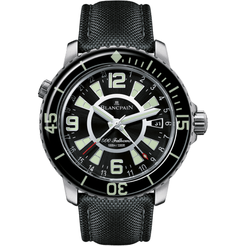 Fifty Fathoms GMT Stainless Steel / Black / Canvas