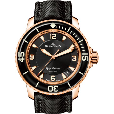 Fifty Fathoms Automatique Red Gold / Black / Black Canvas