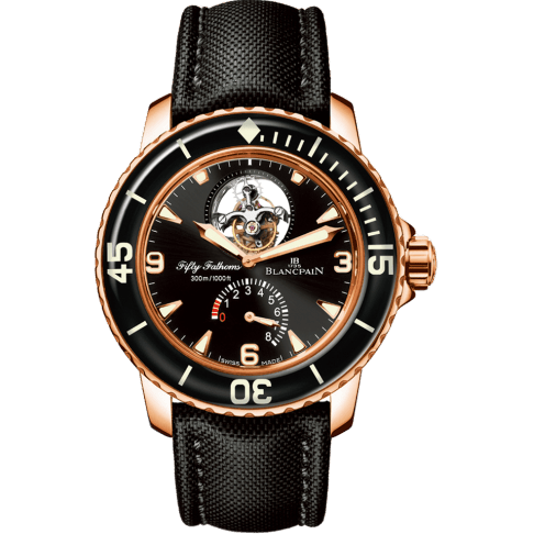 Fifty Fathoms Tourbillon 8 Jours Red Gold / Black / Black Canvas