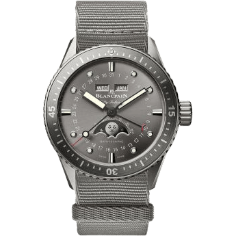 Fifty Fathoms Bathygraphe Quantième Complet Titanium / Grey / NATO