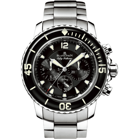 Fifty Fathoms Chronographe Flyback Stainless / Black / Bracelet