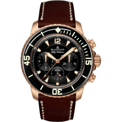 Fifty Fathoms Flyback Chronograph Red Gold / Black / Brown Barennia