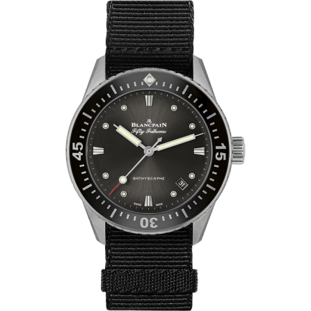 Fifty Fathoms Bathyscaphe Stainless Steel / Grey / Black Nato