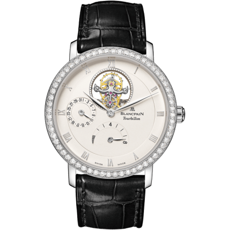 Villeret Tourbillon 8 Jours White Gold / Opaline / Diamond