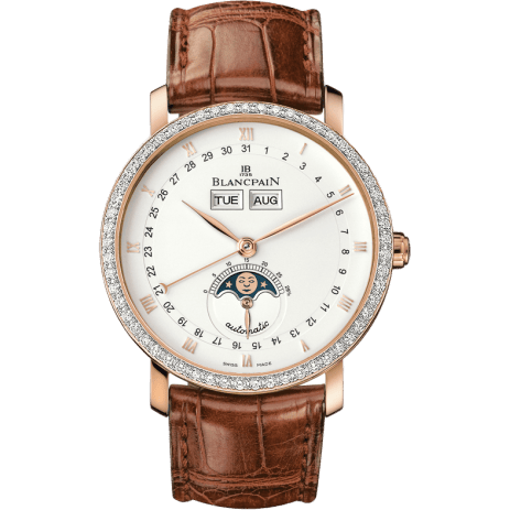 Villeret Quantième Complet Red Gold / White / Diamond