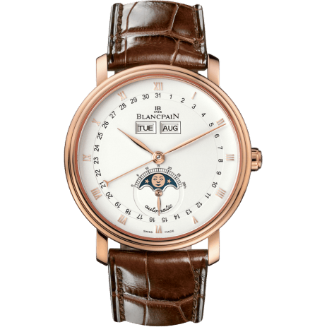 Villeret Quantième Complet Red Gold / White