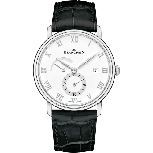 Villeret Ultraplate Power Reserve Date Stainless Steel / White