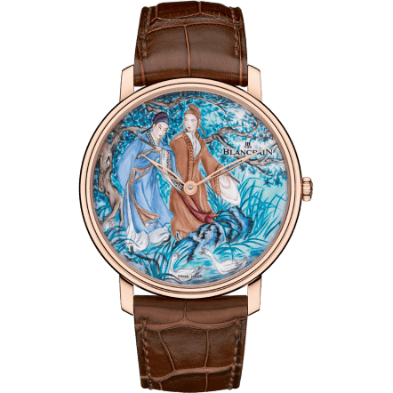 Villeret Manuelle Piece Unique Grand Feu Men with Swan