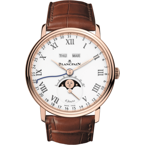 Villeret Quantieme Complet 8 Jours Red Gold / Enamel