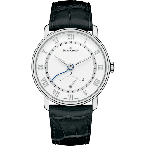 Villeret Ultraplate Quantième Seconde Rétrograde Stainless Steel / White