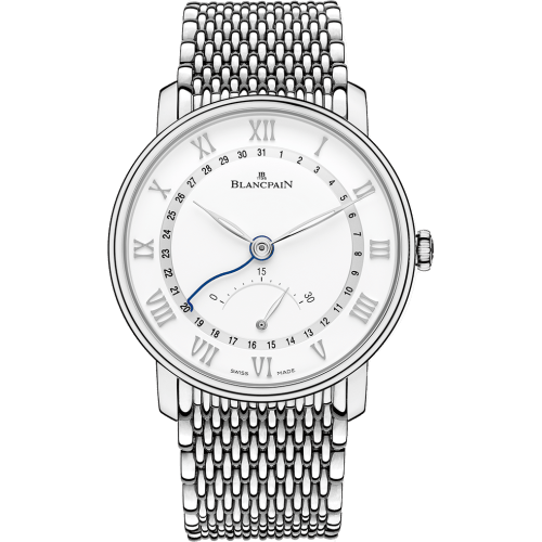 Villeret Ultraplate Quantième Seconde Rétrograde Stainless Steel / White / Bracelet