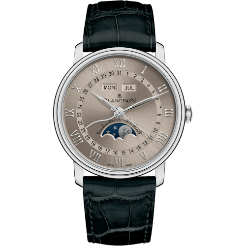 Villeret Quantième Complet 40mm White Gold / Grey