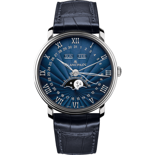 Villeret Quantième Complet 40mm White Gold / Flinqué
