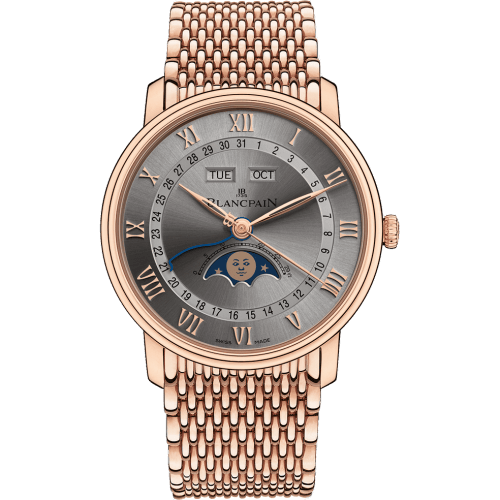 Villeret Quantième Complet 40mm Red Gold / Grey / Bracelet