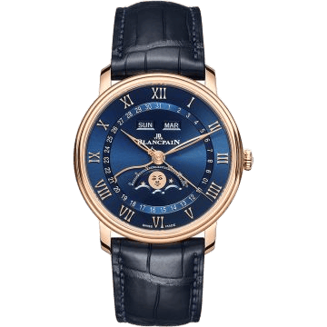 Villeret Quantième Complet 40mm Red Gold / Blue