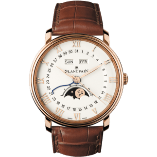 Villeret Quantième Complet 40mm Red Gold / Opalin
