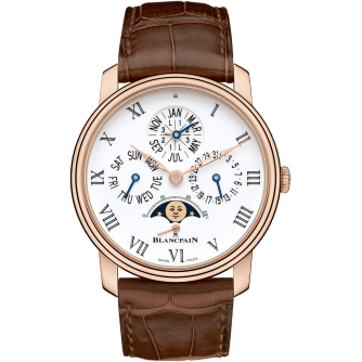 Villeret Quantieme Perpetuel 8 Jours Red Gold / Enamel