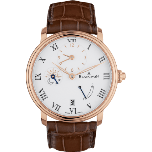 Villeret Demi-Fuseau Horaire 8 Jours Red Gold / Enamel