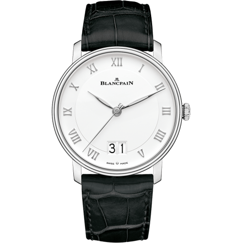 Villeret Grande Date Stainless Steel / White