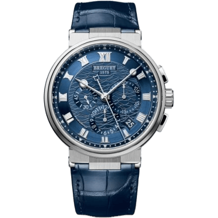 Marine Chronograph 5527 White Gold / Blue / Alligator