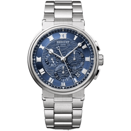 Marine Chronograph 5527 White Gold / Blue / Bracelet