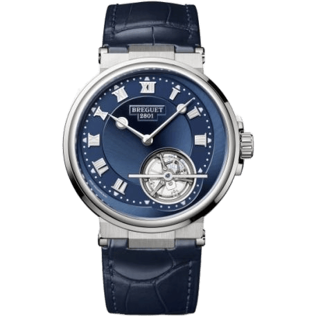 Marine Tourbillon 5577 Platinum / Blue / Alligator