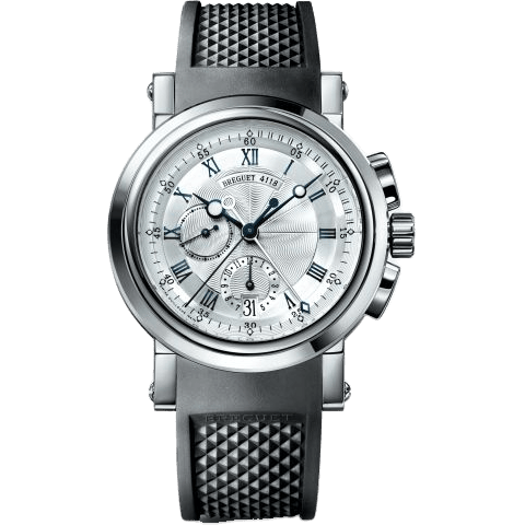 Marine Chronograph 5827 White Gold / Silver / Rubber