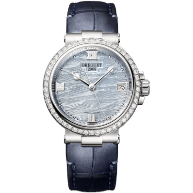 Marine Dame 9518 White Gold - Diamond / MOP / Alligator