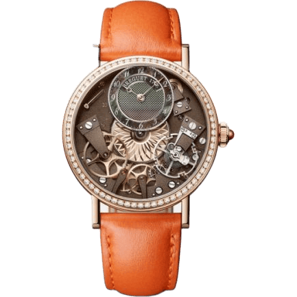 Tradition Dame 7038 Automatique Rose Gold - Diamond / Black MOP