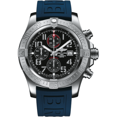Super Avenger II Stainless Steel / Volcano Black / Rubber / Folding