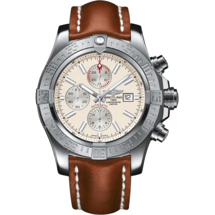 Super Avenger II Stainless Steel / Stratus Silver / Calf / Pin