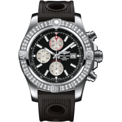 Super Avenger II Stainless Steel / Diamond / Volcano Black / Rubber / Pin