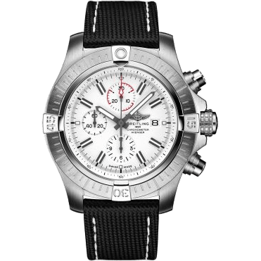 Avenger Chronograph 48 Stainless Steel / White / Calf / Pin